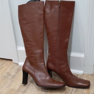 Charles David brown knee high boots high heel